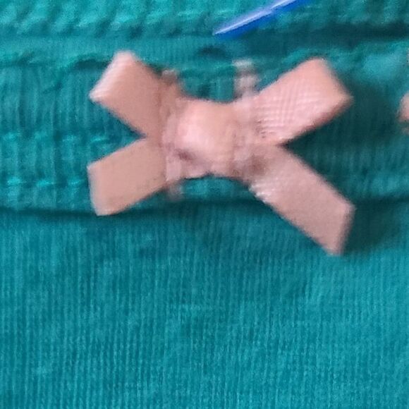 CARTER'S Onesie Long-Sleeves Teal Pink Hearts And Bow Sz Newborn NWOT - Picture 8 of 12